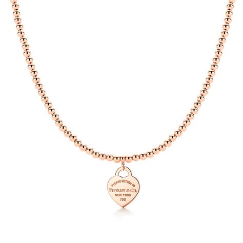 tiffany bead necklace replica|tiffany beaded necklace with heart.